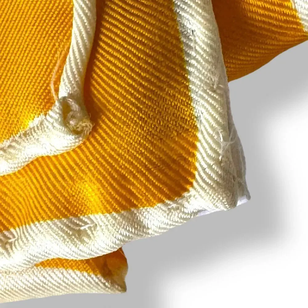 22” Square Bicycle Yellow & White Ray Strauss Unltd. Scarf 25% Silk & Japan VNTG